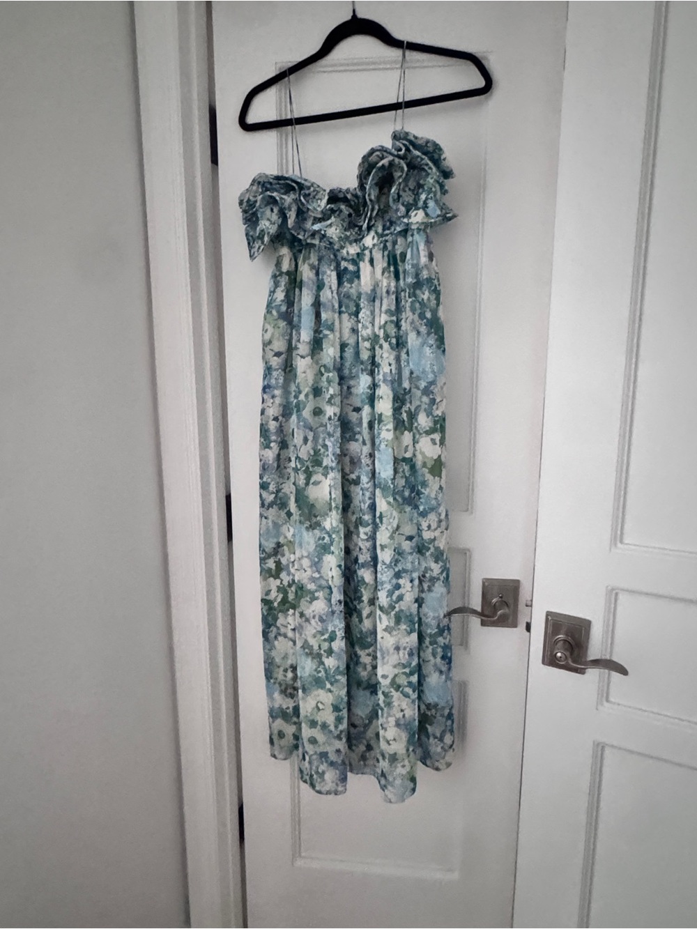 Mango Floral Sundress in Blue, Green and Cream NWT maxi